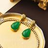 Pendientes Originales Vintage de Entrada Media Antigua de Lujo Nicho Personalizados Simples de Gotas de Agua para Otoño e Invierno con Aguja de Plata Pendientes de Alta Calidad para Mujer