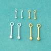 Accesorios de Plata de Ley S925 Colgante de Columna con Forma de Cerilla Colgante para Pulsera de Cristal con Cuentas Hecha a Mano DIY Colgante Individual