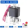 Válvula de Agua de Acero Inoxidable 304 220V Válvula Electromagnética Válvula de Tubería de Control Eléctrico Válvula de Agua Normalmente Cerrada Válvula de Aceite