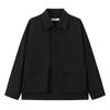 Cardigan Jaqueta Fino Estilo Tendência Marca Lapela Grande Zíper Roupa de Trabalho Logo Personalizado Unissex Roupa Exterior Atacado