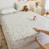 Funda de Colchón Acolchada de Algodón Puff Clase A Juego de Tres Piezas, Cubierta de Cama con Rodeado Completo para Colchón Simmons, Protector de Cama para Dormitorio de Estudiantes