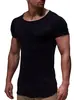 Nueva Camiseta Casual de Moda para Hombre con Retazos Camiseta Casual Deportiva de Manga Corta para Hombre de Verano