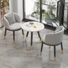 Mesa Pequeña y Sillas Doble Capa para Ocio en Balcón, Mesa de Centro y Sillas Sencillas Modernas de Moda, Juego de Tres Piezas de Una Mesa y Dos Sillas para Hotel