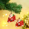 Adornos navideños de plástico, medias navideñas, muletas, colgantes, pequeños adornos para árboles de Navidad.