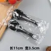 Venta directa del fabricante: Cucharas Desechables Engrosadas, Cucharas de Plástico Cristalino Empaquetadas Individualmente, Vajilla para Postre para Uso para Llevar