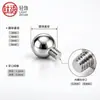 F136 Aleación de Titanio Rosca Externa Bola Redonda Cabeza de Repuesto Clavo de Lengua Clavo de Labio Clavo de Hélice Auricular Accesorios Joyería de Piercing Corporal de Nicho