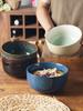 Cuenco de cerámica vintage de estilo nuevo con cambio gradual, cuenco doméstico para fideos de carne, cuenco para sopa, cuenco grande de arroz de estilo japonés, cuenco para hornear carne, cuenco para gachas de arroz