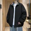 Chamarra tipo coach transfronteriza estilo americano, con diseño a prueba de tres (agua, viento, suciedad), cuello alto, estilo casual, color liso versátil, aspecto retro, adecuada para ropa de trabajo al aire libre, y una prenda exterior versátil