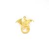Colgante de pterosaurio con dragón volador de 6,3 g, de oro liso de fábrica, 46 x 43 mm, aleación de zinc, accesorios de joyería
