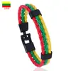 Nuevo Pulsera Creativa de Bandera Nacional Versión Conmemorativa Multinacional Pulsera de Aficionado Pulsera de Bandera Tejida de Cuero de PU Suministro Transfronterizo