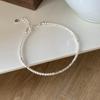 Pulsera de Perla Asimétrica Natural Plata de Ley S925 para Mujer con Cuentas Plata Rota Estilo Frío Nicho Elegante Joyería Versátil