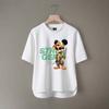 Camiseta de manga corta para hombre, marca de moda de verano, suelta, de cinco puntos, manga, 2024, nueva camiseta con estampado simple de Internet Ins.