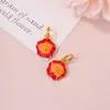 Colgante de campana de tigre con gota de aceite de color 18K colgante colgante pulsera DIY collar pulsera pequeños accesorios de joyería en stock al por mayor