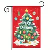 Bandeira de Jardim de Natal Nova Transfronteiriça 2025 Bandeira de Jardim de Natal Decoração de Feriado para Pátio