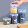 Frasco Sellado Plástico Caja de Almacenamiento para Granos de Cocina Caja para Alimentos Secos Frasco de Almacenamiento Transparente Frasco a Prueba de Humedad