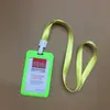 Tenglong Jinxin porta-cartões de crachá curvo dupla face porta-cartões dupla face porta-cartões de trabalho personalizado à prova d'água cordão para cartão de controle de acesso