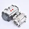 Válvula de Bola Neumática Roscada de Acero Inoxidable 304/316L Q611F-16P Tres Piezas Válvula para Vapor de Alta Temperatura dn15 25
