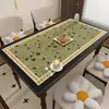 Couro Sintético com Textura Anti-Escaldante Luxo Leve Estilo Boêmio Toalha de Mesa para Mesa de Centro Toalha de Mesa para Mesa de Jantar Europeia Capa de Mesa Lavável Impermeável à Prova de Óleo
