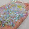 Em estoque Transparente Cor Fada Lantejoulas Estrela de Cinco Pontas Amor Contas Bonitas Nail Art Patch Feito à Mão DIY Enchimento