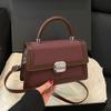 Bolsa de Mão de Luxo para Mulheres 2026 Nova Moda Primavera Tendência Versátil Bolsa de Ombro para o Dia a Dia Bolsa Transversal Pequena Quadrada