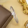 Pulsera para Mujer Acero de Titanio Europea y Americana No se Desvanece Cobre Incrustado Circonio Pulsera Nicho Moda de Gama Alta Joyería al por Mayor Joyería de Mano