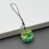 [Youqiu Bing] Bola de Flor de Vidrio Tejida a Mano Colgante para Teléfono Móvil Colgante para Bolso de Hortensia Colgante para Coche Pequeño Regalo