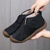 Zapatos de Algodón para Mujer de Invierno Zapatos de Algodón de Caña Alta Suela Blanda Antideslizantes Forrados de Felpa Ligeros Zapatos sin Cordones Botas de Nieve Zapatos de Algodón para Mamá