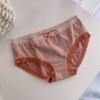 Ropa interior de cuadros de algodón puro japonés de fresa pequeña para mujeres y estudiantes, ropa interior modal de grafeno para niñas, linda