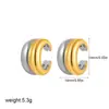 Puños de Oreja Elegantes Versátiles Brillantes Transfronterizos Europeos y Americanos para Mujer, Ins Diseño de Nicho Minimalista Simple Puños de Oreja Bicolor