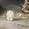 Yincheng Aliexpress Nueva Sucursal Transfronteriza Anillo Moda Femenina Gota de Agua Circonita Joyería Anillo de Flor Venta Directa