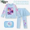 Conjunto de Bikini Kpop Demon Hunter para Niñas: Traje de Baño de Manga Larga y Pantalón Largo con Protección Solar para Niñas, Atuendo para Aguas Termales y Playa