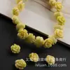 8Mm10Mm Rosa Estampado Dos Tonos Camelia Cuentas Sueltas Cuentas Rosa Joyería para el Cabello DIY Accesorios Material Hecho a Mano Cuentas