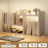 Prateleira de Armazenamento para Mesa Simples Estante 26 Essencial para Estação de Trabalho de Escritório Dormitório Organizador Retrátil Prateleira de Armazenamento Multicamadas