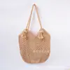 Bolsa de Playa Estilo Perezoso Transfronteriza Bolsa Tejida para Mujer Verano Nuevo Bolso de Punto Hueco Bolso de Hombro de Gran Capacidad Bolso Tote
