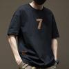 Camiseta de manga corta estilo Hong Kong de verano de algodón puro para hombre 2025, nueva camiseta holgada de talla grande para hombre gordo, de algodón puro a la moda
