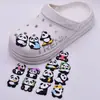 Flor de Zapatos de Panda Linda de Dibujos Animados Accesorios Joyería Desmontable DIY Llavero Agujero Accesorios para Zapatos Hebilla de Zapato de Goma Suave PVC