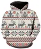 2023 Tendencia Nuevo Navidad 3D Impresión Digital Vestido de Pareja con Capucha Manga Larga Sudadera Casual Deportiva Pulóver Hombre