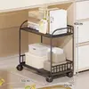 Estante infantil, suporte de leitura multifuncional, estante de parede integrada para uso doméstico com rodas, estante de armazenamento de livros de vários andares de piso