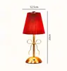 Lámpara de Mesa de Lujo con Lazo y Pantalla de Tela Plegada, Lámpara de Mesita de Noche Estilo Ins para Habitación de Niña, Luz Nocturna con Atmósfera de Alojamiento