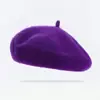 Boina de Lã Infantil da Moda Outono e Inverno Novo Chapéu de Pintor Quente Cor Sólida Xadrez Lã Chapéu de Pintor Infantil