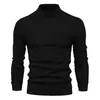 Outono e inverno novo suéter casual masculino de cor sólida pulôver comércio exterior suéter casual masculino de gola alta suéter transfronteiriço