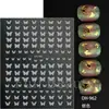 Belleza Completa Transfronterizo Nuevos Stickers de Arte de Uñas Ins Mariposa Simple Dorada y Plateada Mariposa Negra Stickers de Arte de Uñas