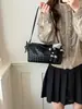 Bolso casual estilo coreano para mujer, colección otoño 2026, bolso de hombro tejido de gran capacidad, versátil para ir al trabajo, bolso de mano tipo almohada para el antebrazo