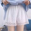 Calça JK Transfronteiriça Verão Fina Renda Dupla Calça Tripla Shorts para Usar Fora Solta Anti-corrida Seguro