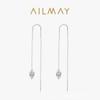 925 Sterling Silver Drop-shaped Strass Longo Borla Brincos Nicho Feminino INS Design Versátil Temperamento Brincos Ear Studs