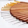 Herramienta de Ganchillo de Sándalo Oro Sangriento Marca Lan Hu Mango Estándar Hecho a Mano Antideslizante Punta de Aguja I Ganchillo Micro Tejer Hilo para Suéter