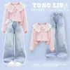 Looks de Primavera para Meninas em Estilo Coreano, Conjuntos da Moda para Crianças, Modelo Novo 2026 Tendência e Chique, Roupa Completa de Alta Qualidade para Crianças