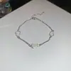 Pulsera cuadrada ajustable de circonita colorida transfronteriza, pulsera de muñeca dulce y versátil para el día a día, joyería de diseño de lujo ligero de alta gama