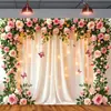Tecido de Fundo para Decoração de Casamento Novo Estilo Chinês, Tecido de Fundo Novo para Encontro de Dia dos Namorados Transfronteiriço, Tecido de Parede de Flores para Banquete de Noivado