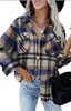 Outono e Inverno 2024 Transfronteiriço Europeu e Americano Desejo Amazon Feminino Novo Camisa de Lã Jaqueta Xadrez de Manga Comprida